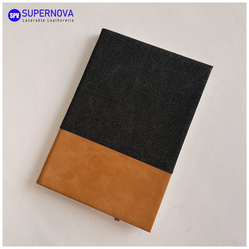 Split Laserable Leatherette at Canvas Notebook