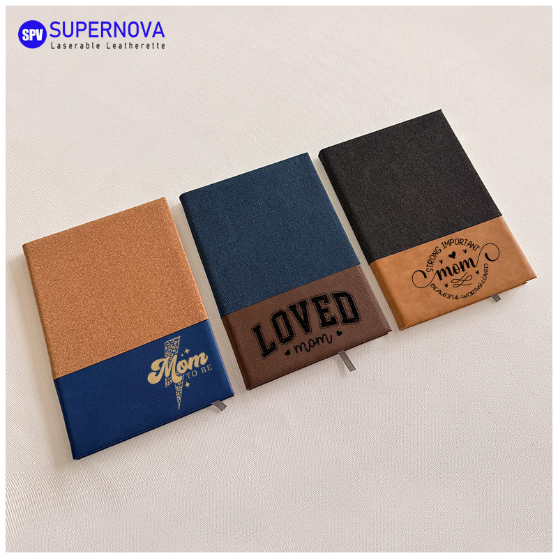 Split Laserable Leatherette at Canvas Notebook