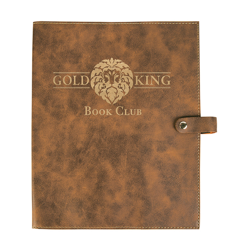 Leatherette Book Cover na may Snap Closure Leatherette Book Cover na may Snap Closure