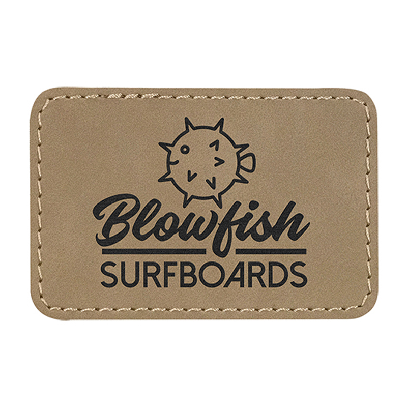 3 1/2' x 2 1/2' Rectangle Leatherette Patch