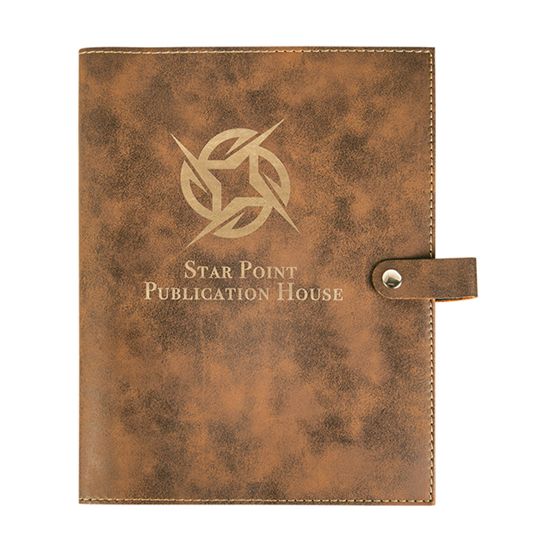 Leatherette Book Cover na may Snap Closure Leatherette Book Cover na may Snap Closure