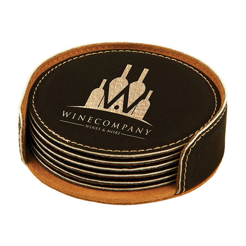 Round Leatherette Coaster