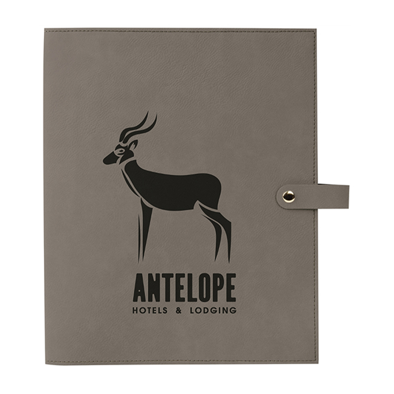 Leatherette Book Cover na may Snap Closure Leatherette Book Cover na may Snap Closure