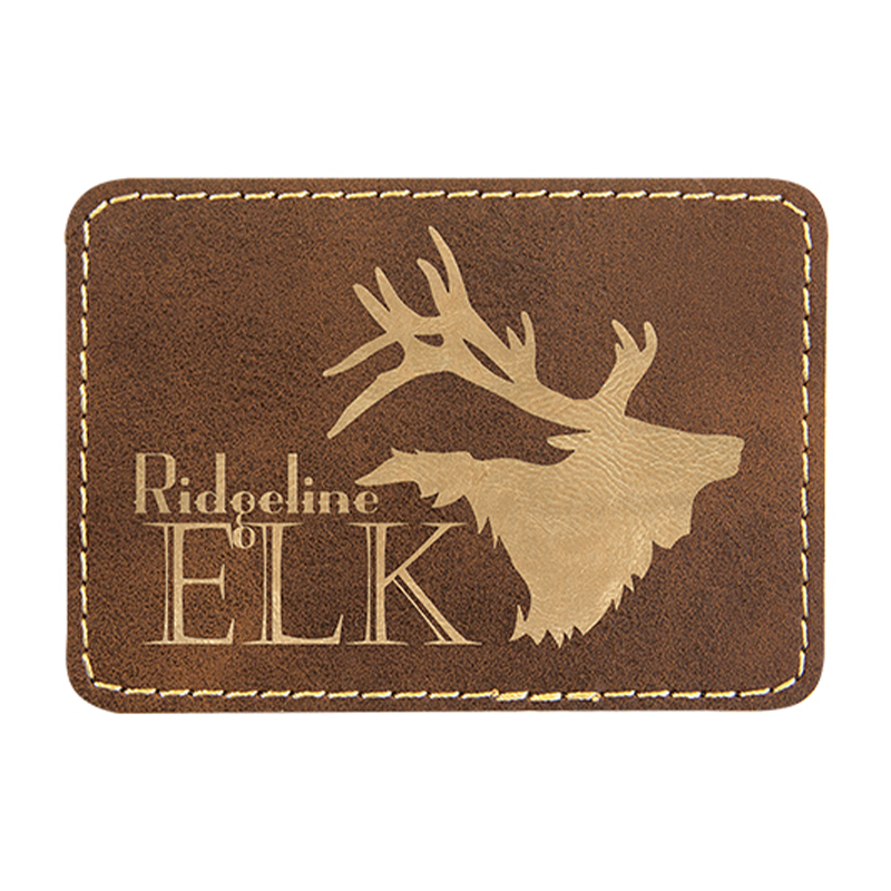 3 1/2' x 2 1/2' Rectangle Leatherette Patch