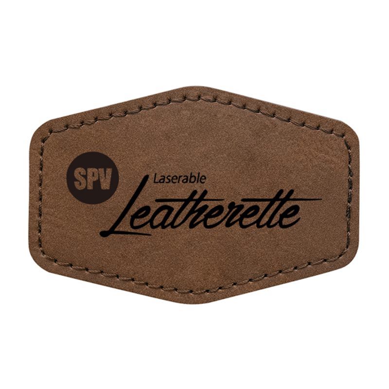 3 1/2' x 2 1/2' Hex Leatherette Patch 3 1/2' x 2 1/2' Hex Leatherette Patch