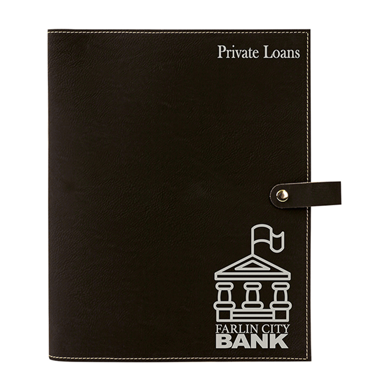 Leatherette Book Cover na may Snap Closure Leatherette Book Cover na may Snap Closure
