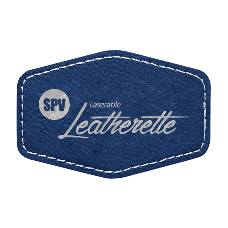 3 1/2' x 2 1/2' Hex Leatherette Patch 3 1/2' x 2 1/2' Hex Leatherette Patch
