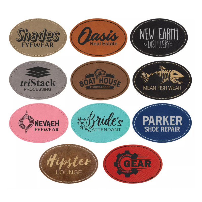 3' x 2' Oval Leatherette Patch