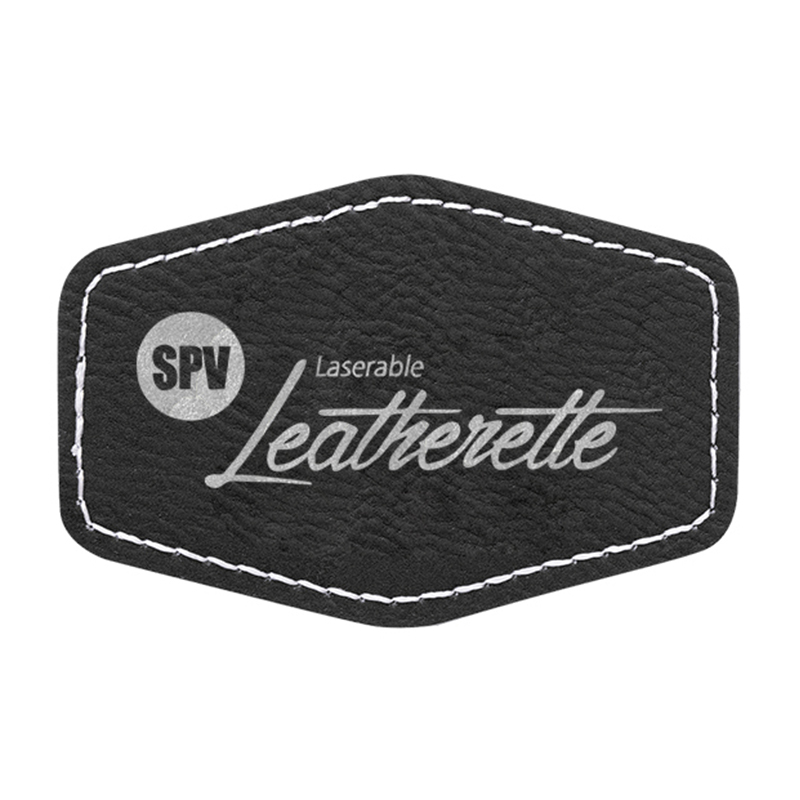 3 1/2' x 2 1/2' Hex Leatherette Patch 3 1/2' x 2 1/2' Hex Leatherette Patch