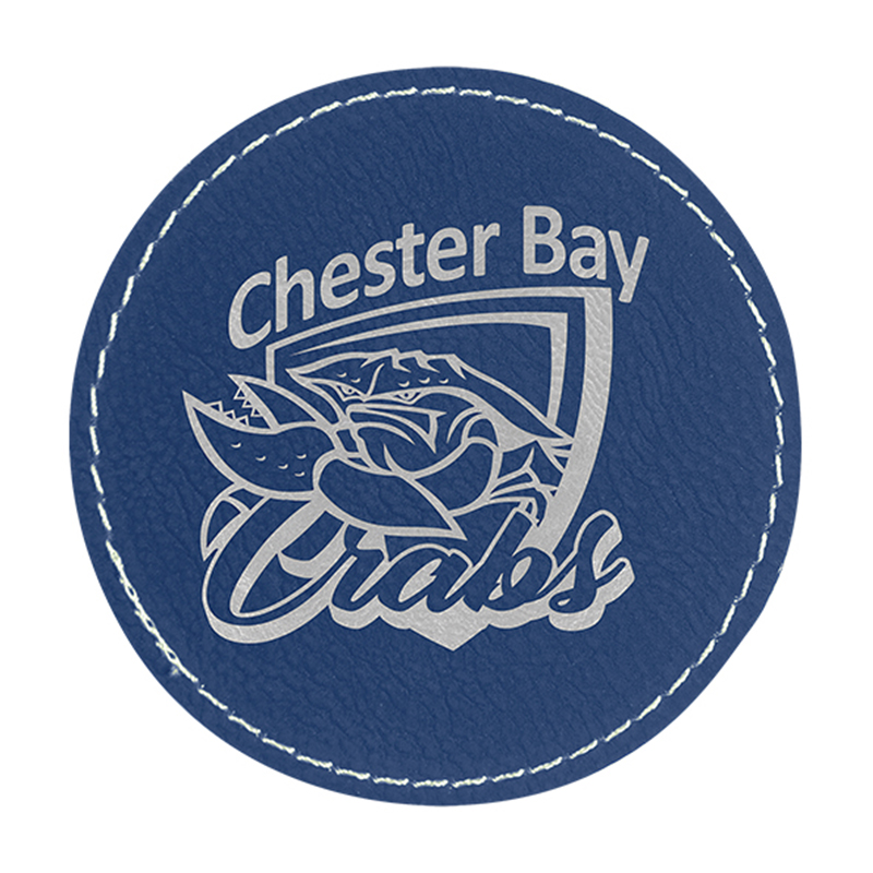 Laserable Leatherette Round 6-Coaster Set