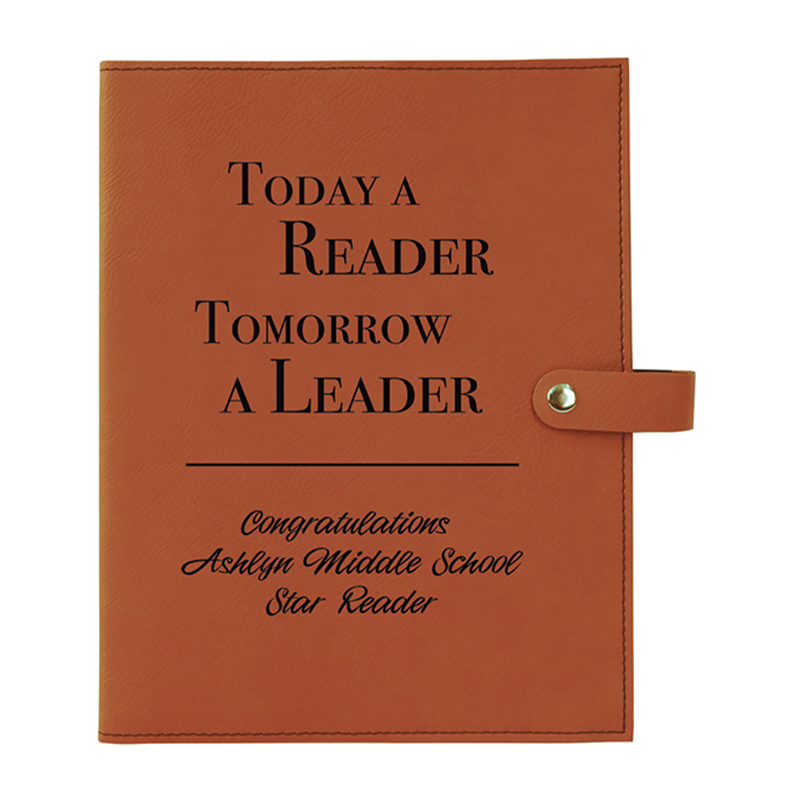 Leatherette Book Cover na may Snap Closure Leatherette Book Cover na may Snap Closure