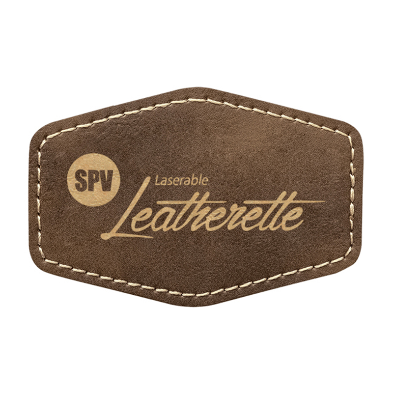 3 1/2' x 2 1/2' Hex Leatherette Patch 3 1/2' x 2 1/2' Hex Leatherette Patch