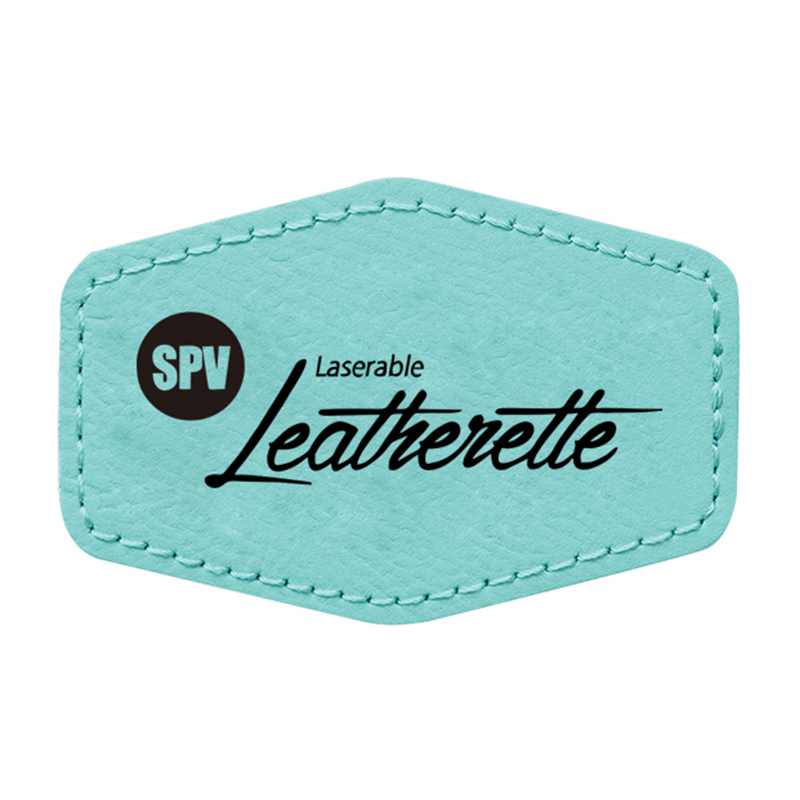 3 1/2' x 2 1/2' Hex Leatherette Patch 3 1/2' x 2 1/2' Hex Leatherette Patch