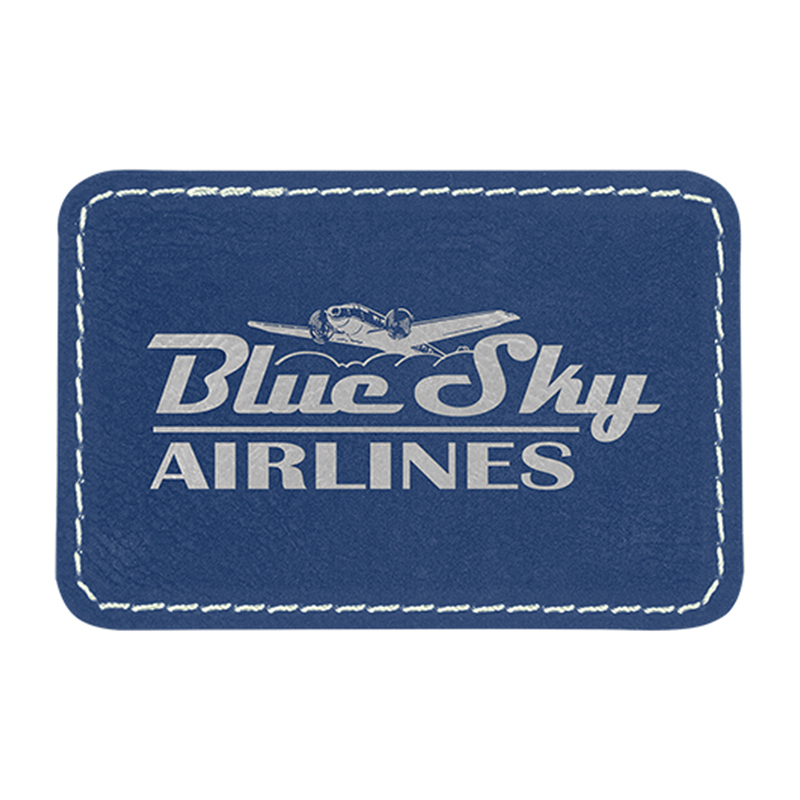 3 1/2' x 2 1/2' Rectangle Leatherette Patch