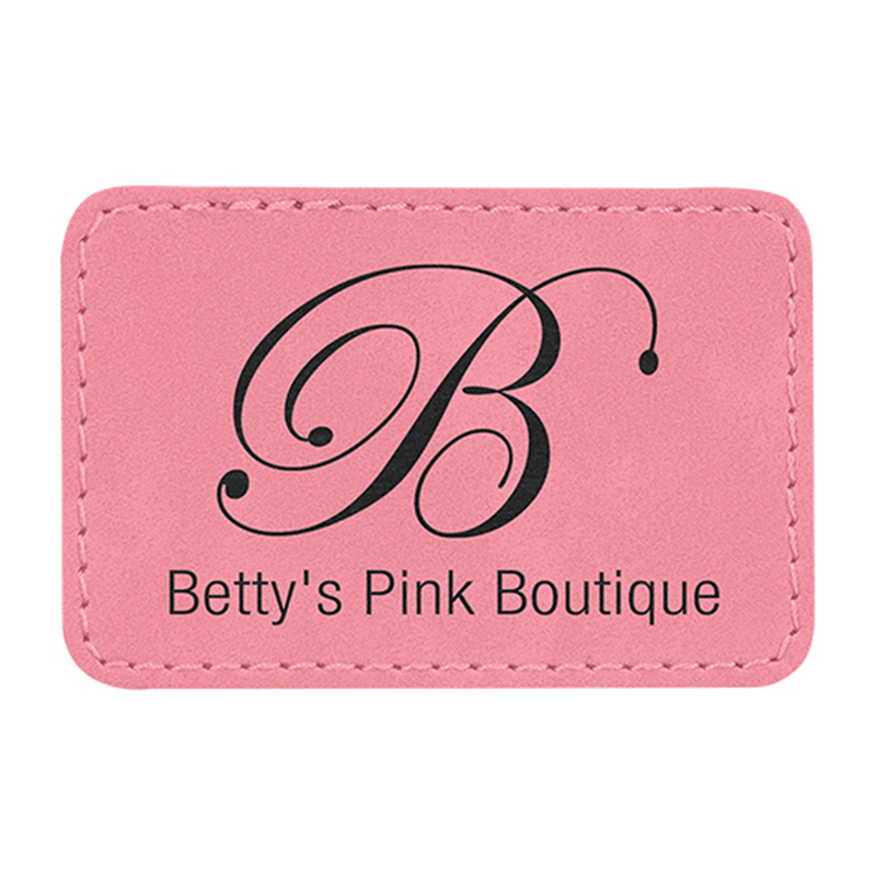 3 1/2' x 2 1/2' Rectangle Leatherette Patch