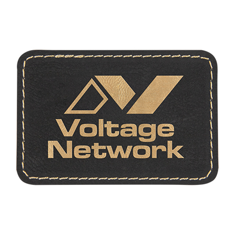 3 1/2' x 2 1/2' Rectangle Leatherette Patch