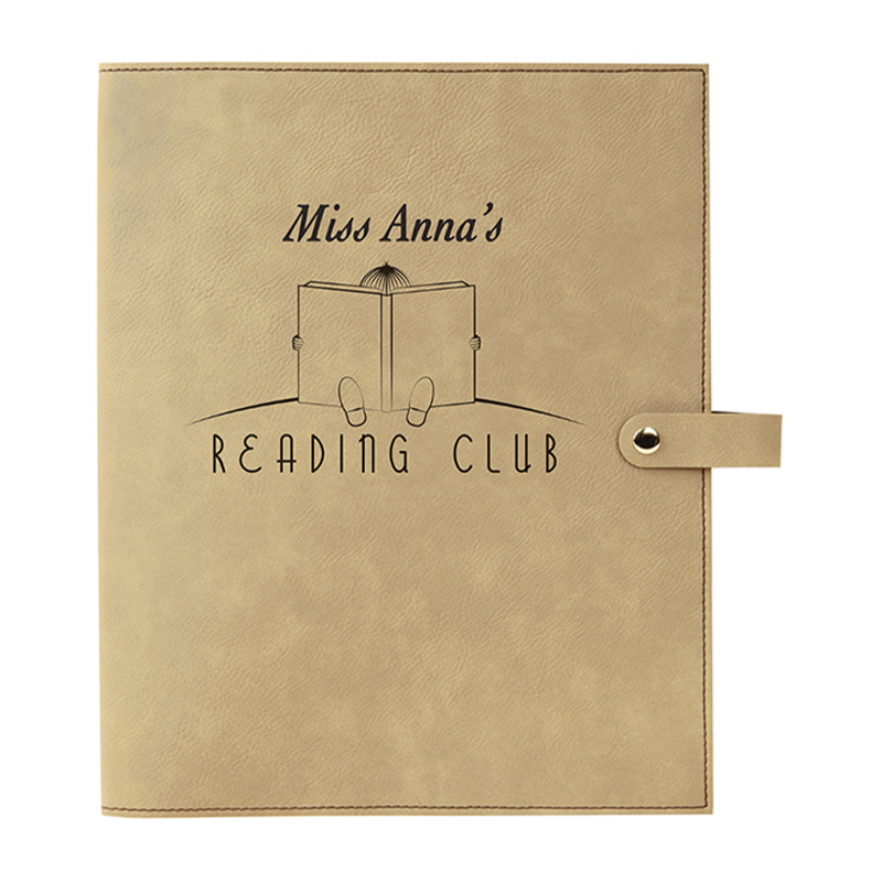 Leatherette Book Cover na may Snap Closure Leatherette Book Cover na may Snap Closure