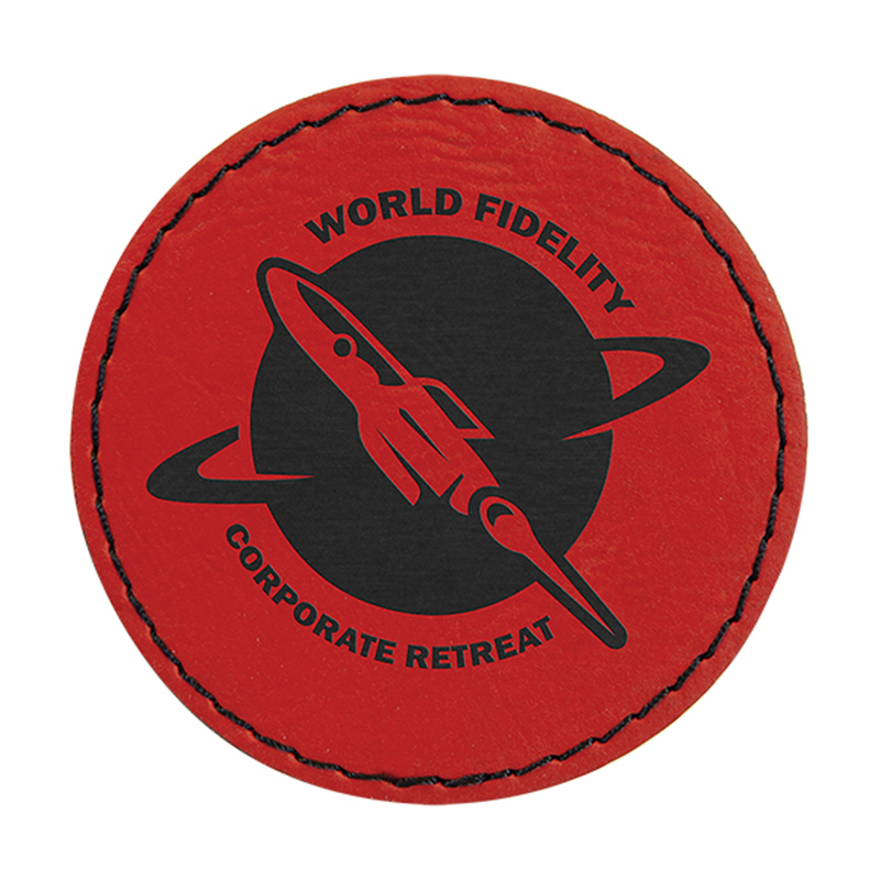 Laserable Leatherette Round 6-Coaster Set