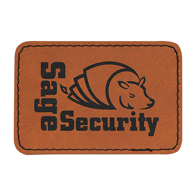3 1/2' x 2 1/2' Rectangle Leatherette Patch