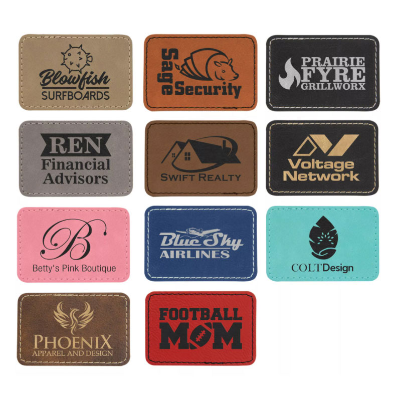 3 1/2' x 2 1/2' Rectangle Leatherette Patch