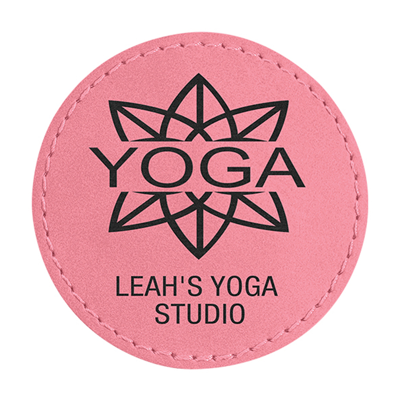 Laserable Leatherette Round 6-Coaster Set