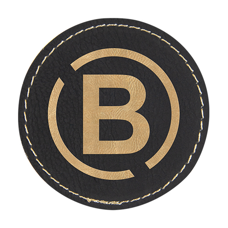 Laserable Leatherette Round 6-Coaster Set