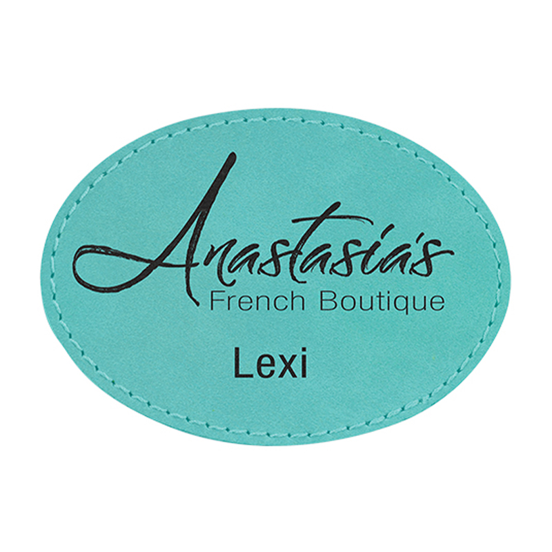 3 1/2' x 2 1/2' Oval Leatherette Patch 3 1/2' x 2 1/2' Oval Leatherette Patch
