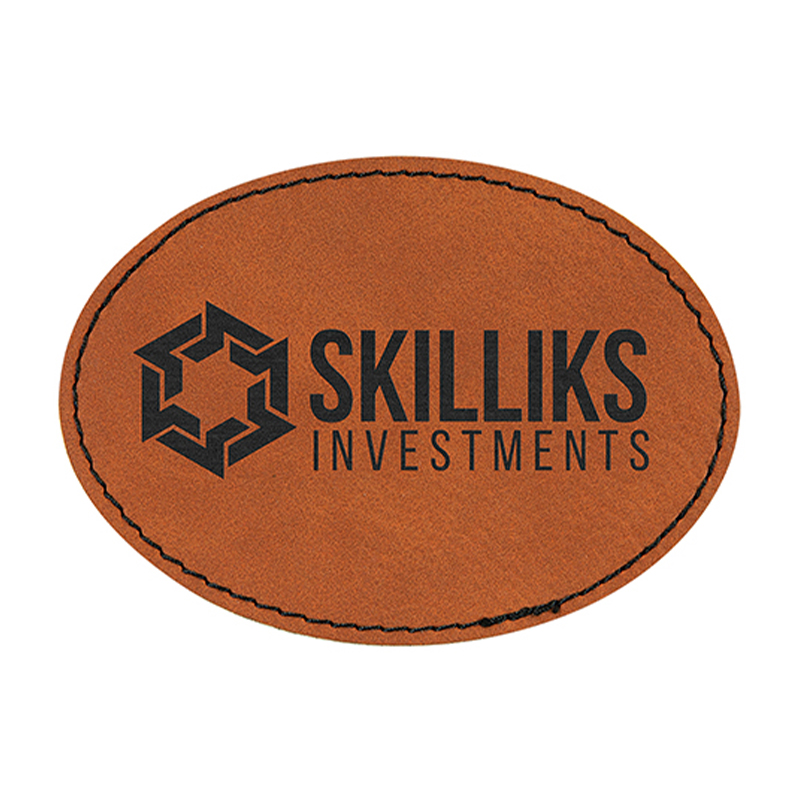 3' x 2' Oval Leatherette Patch