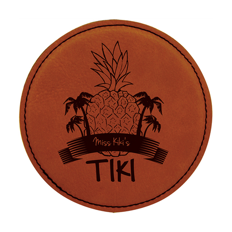 Round Leatherette Coaster