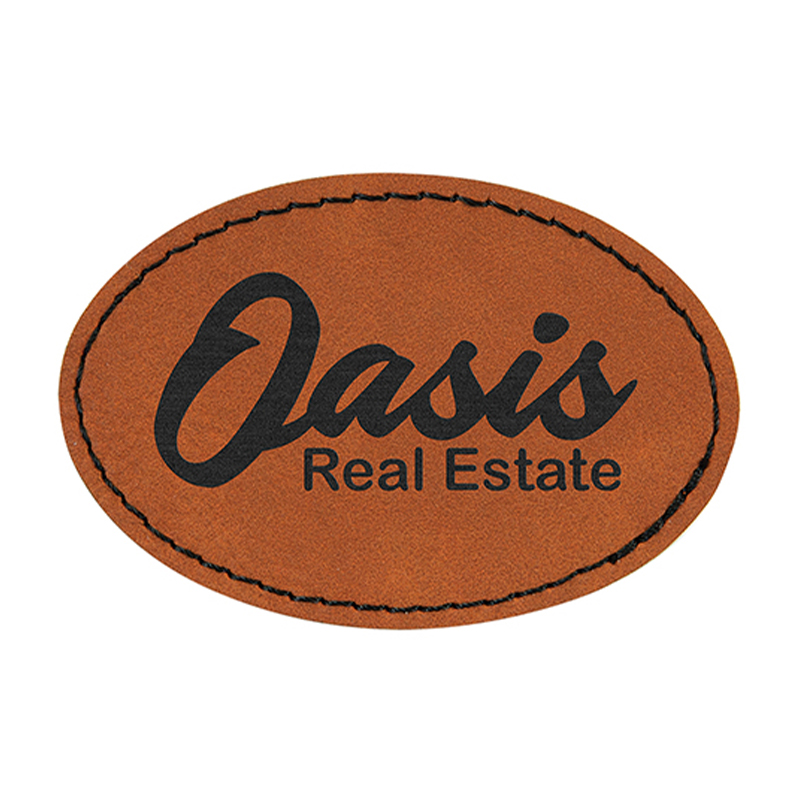 3 1/2' x 2 1/2' Oval Leatherette Patch 3 1/2' x 2 1/2' Oval Leatherette Patch