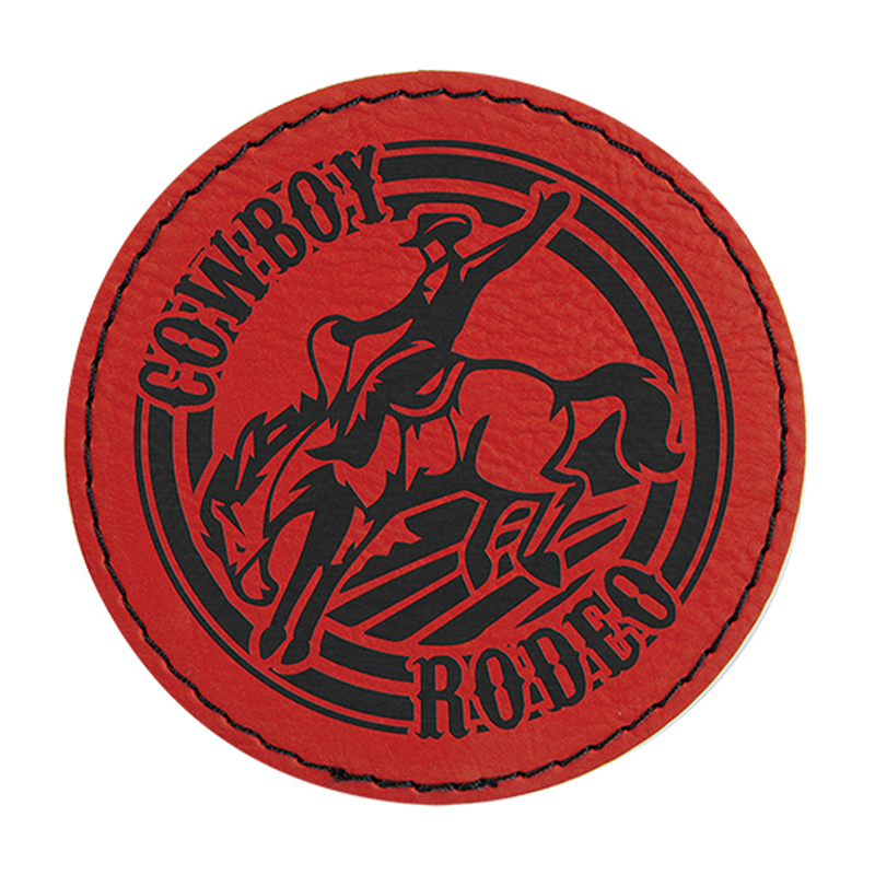 2 1/2' Round Leatherette Patch