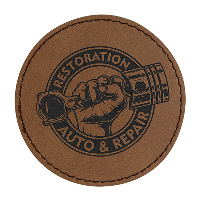 2 1/2' Round Leatherette Patch
