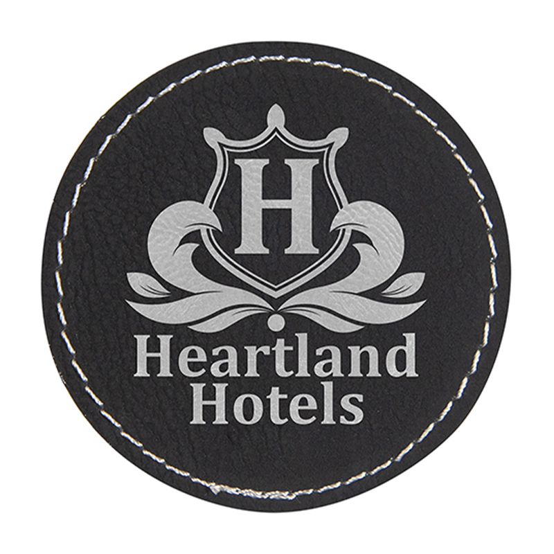 2 1/2' Round Leatherette Patch