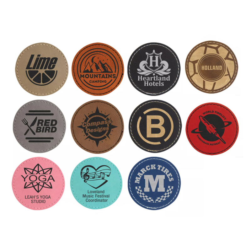 3' Round Leatherette Patches