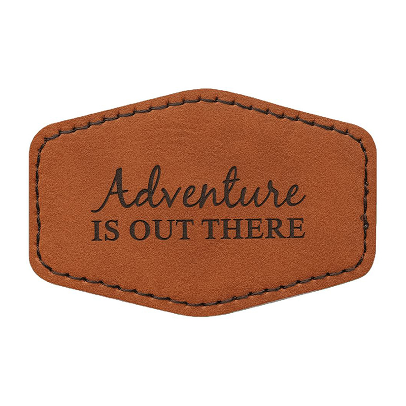 3 1/2' x 2 1/2' Hex Leatherette Patch 3 1/2' x 2 1/2' Hex Leatherette Patch