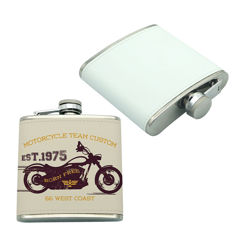 8 oz. Sublimation Leatherette Stainless Steel Flask 8 oz. Sublimation Leatherette Stainless Steel Flask