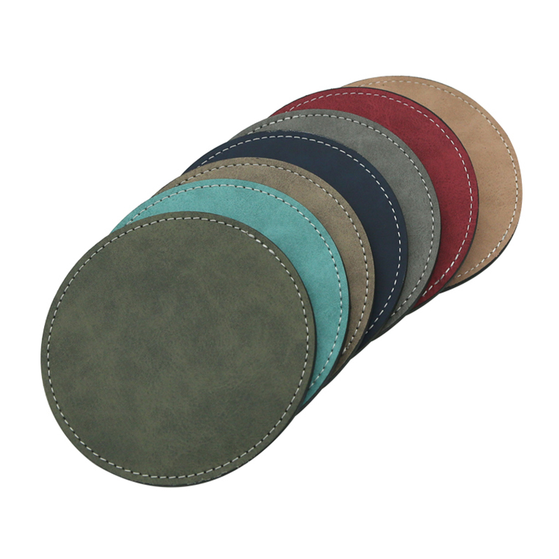 Sublimation PU Leather Mug Coaster -Bilog
