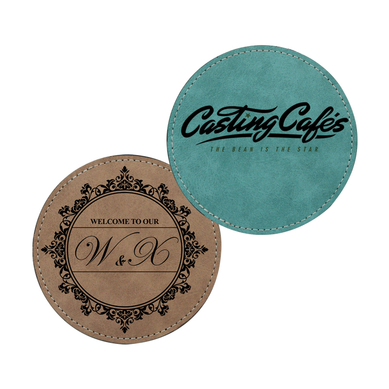Sublimation PU Leather Mug Coaster -Bilog