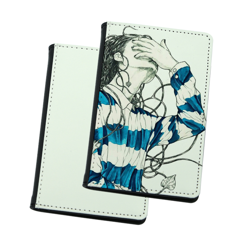 Sublimation Leatherette Passport Case na may panloob na PU Leather