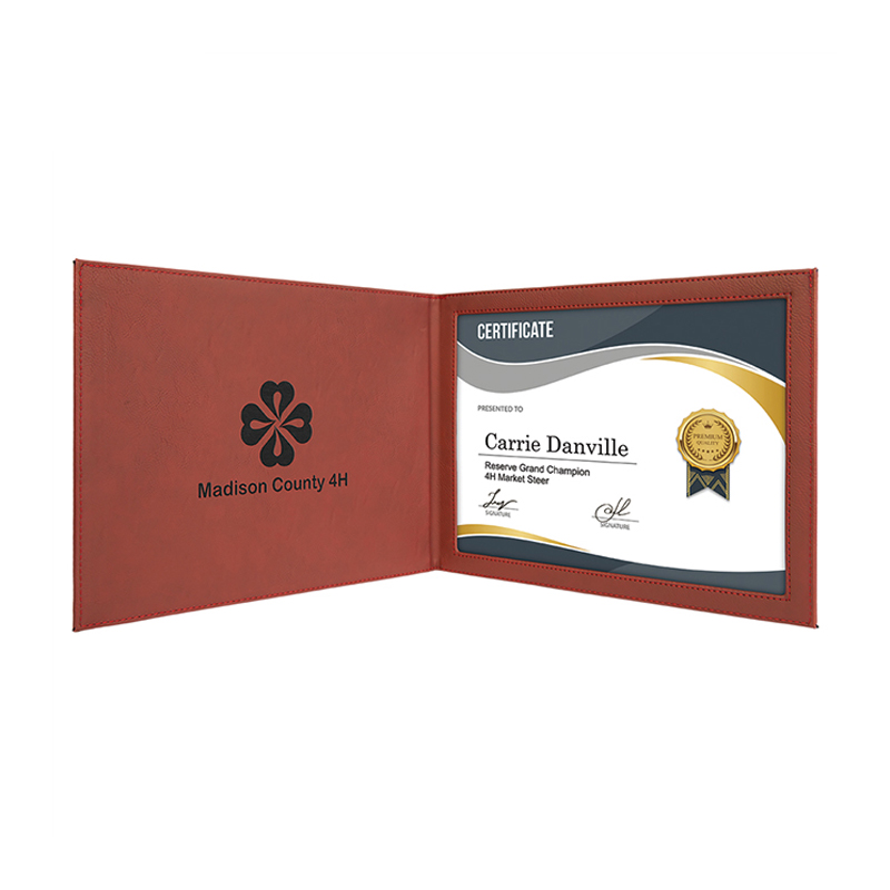 Laserable Leatherette Certificate Holders Laserable Leatherette Certificate Holders