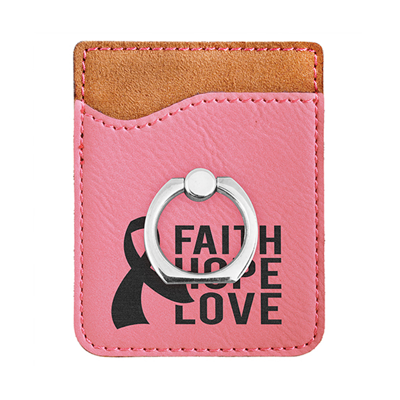 Laserable Leatherette Phone Wallet na may Ring Laserable Leatherette Phone Wallet na may Ring