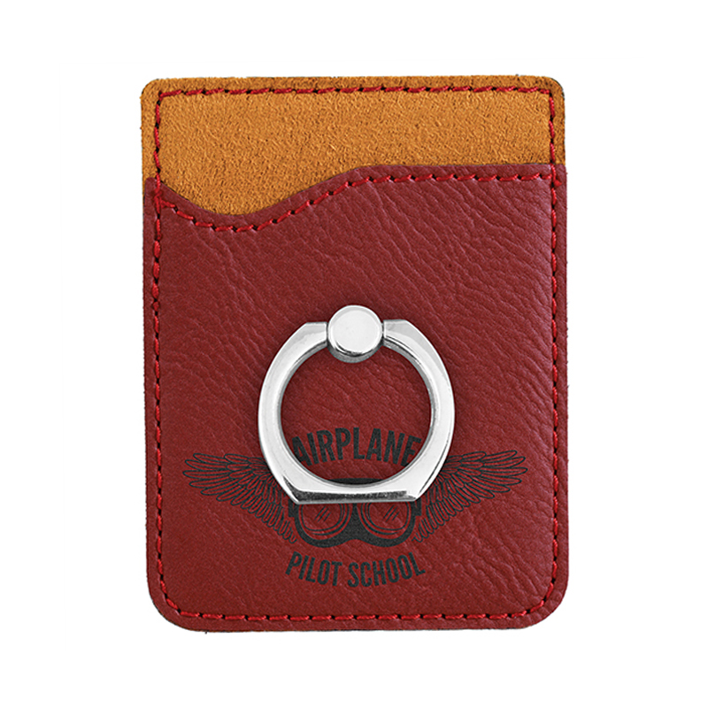 Laserable Leatherette Phone Wallet na may Ring Laserable Leatherette Phone Wallet na may Ring