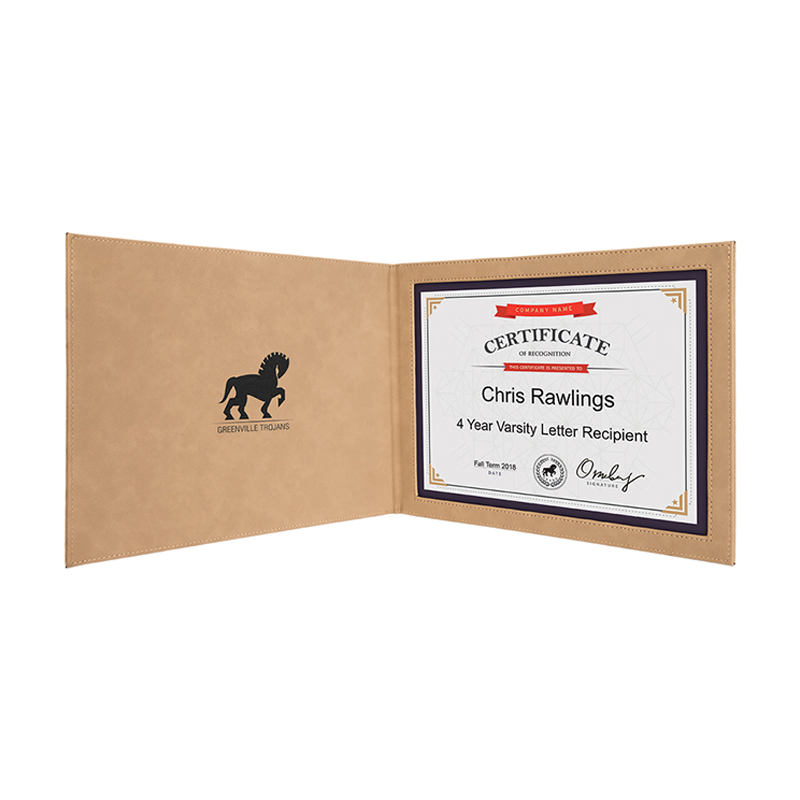 Laserable Leatherette Certificate Holders Laserable Leatherette Certificate Holders