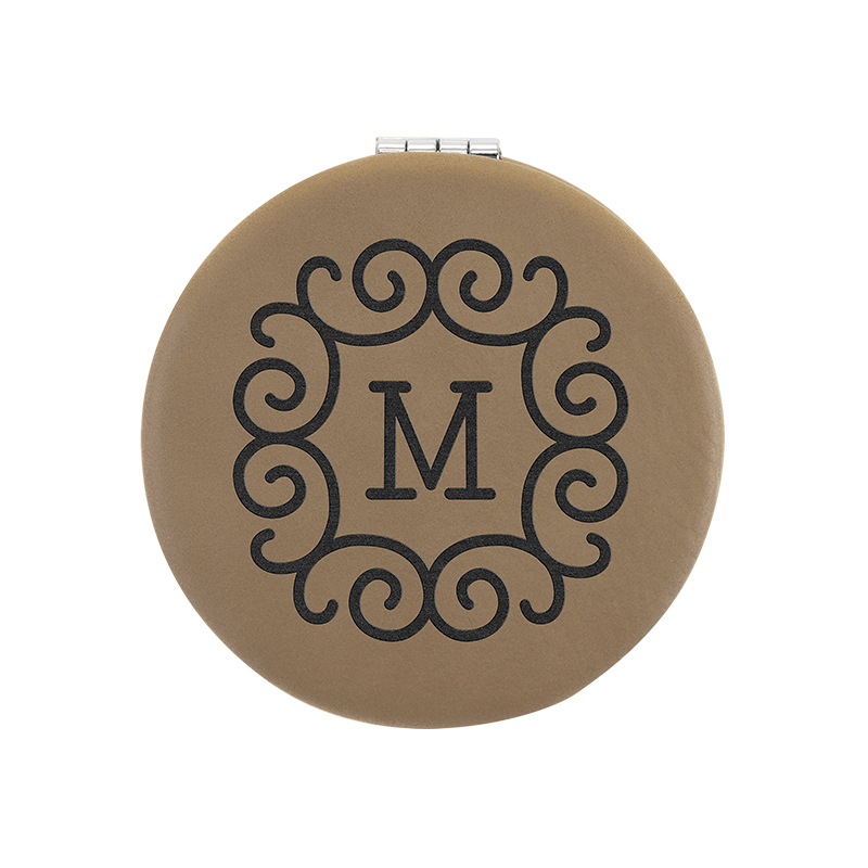 laserable leatherette Compact Mirror laserable leatherette Compact Mirror