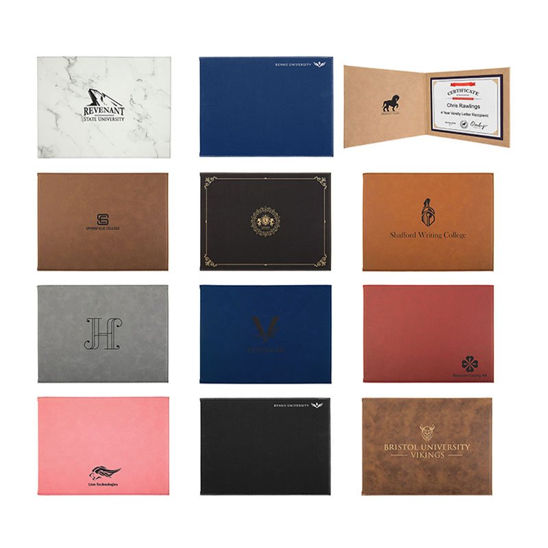 Laserable Leatherette Certificate Holders