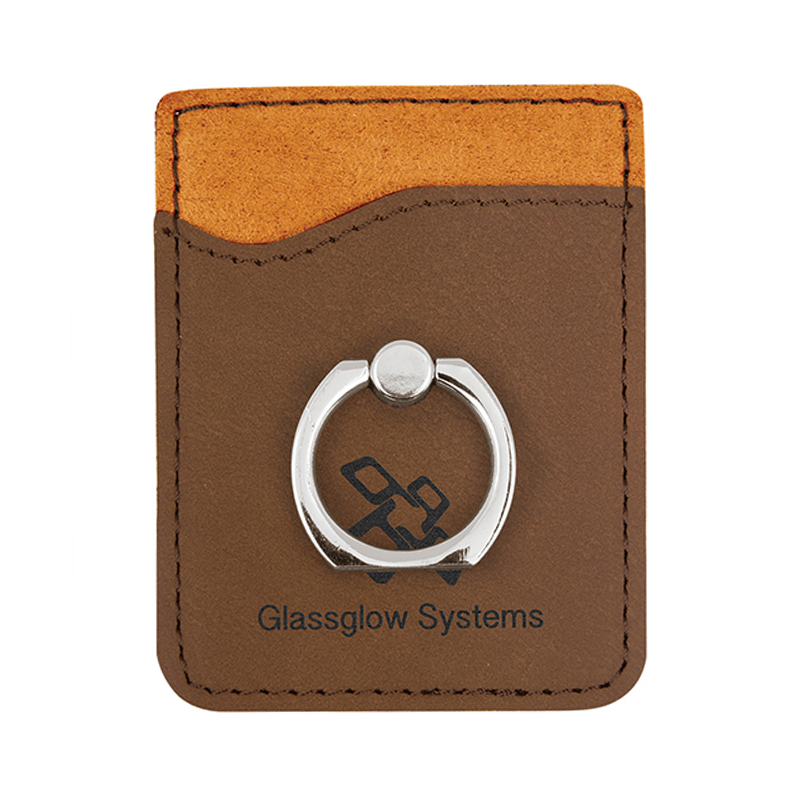 Laserable Leatherette Phone Wallet na may Ring Laserable Leatherette Phone Wallet na may Ring