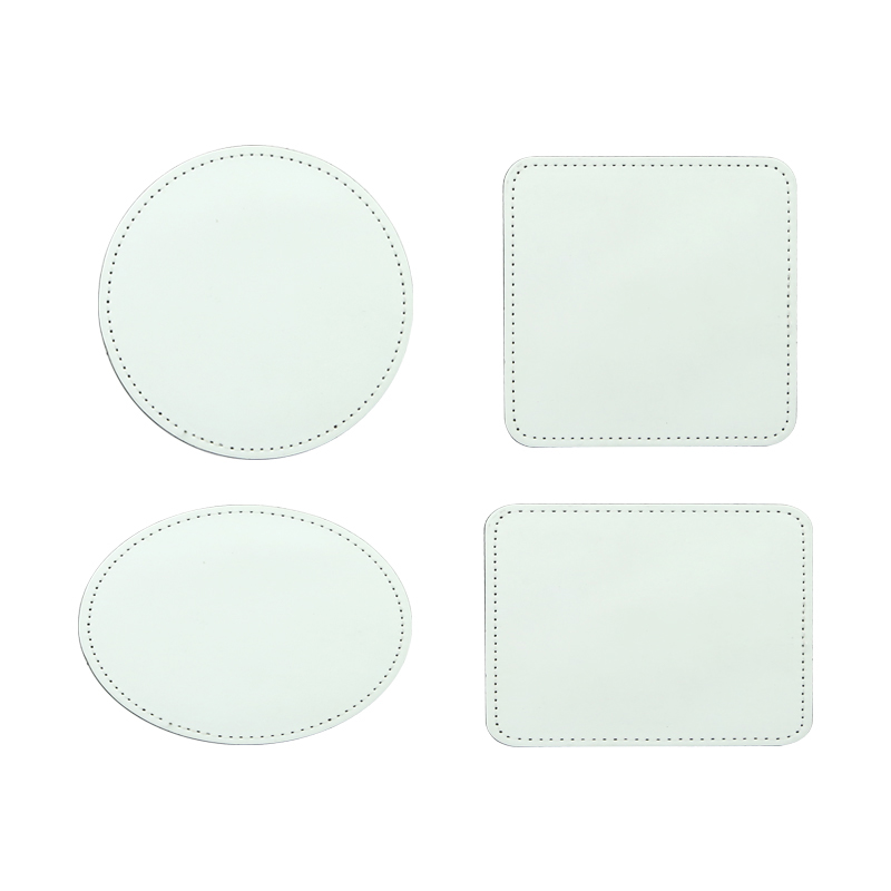 3 1/2' x 2 1/2' Rectangle Sublimation Leatherette Patch na may Malagkit