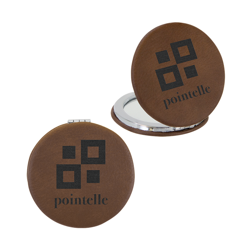 laserable leatherette Compact Mirror laserable leatherette Compact Mirror