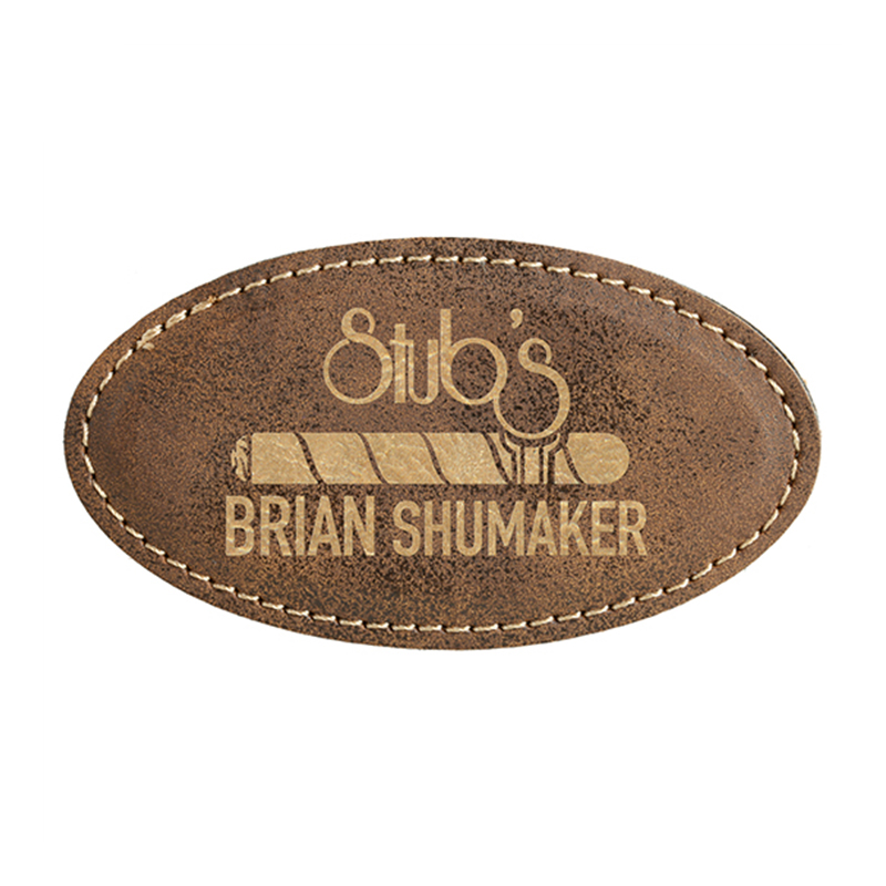 Laserable Leatherette Oval Badge Blank na may Magnet Laserable Leatherette Oval Badge Blank na may Magnet