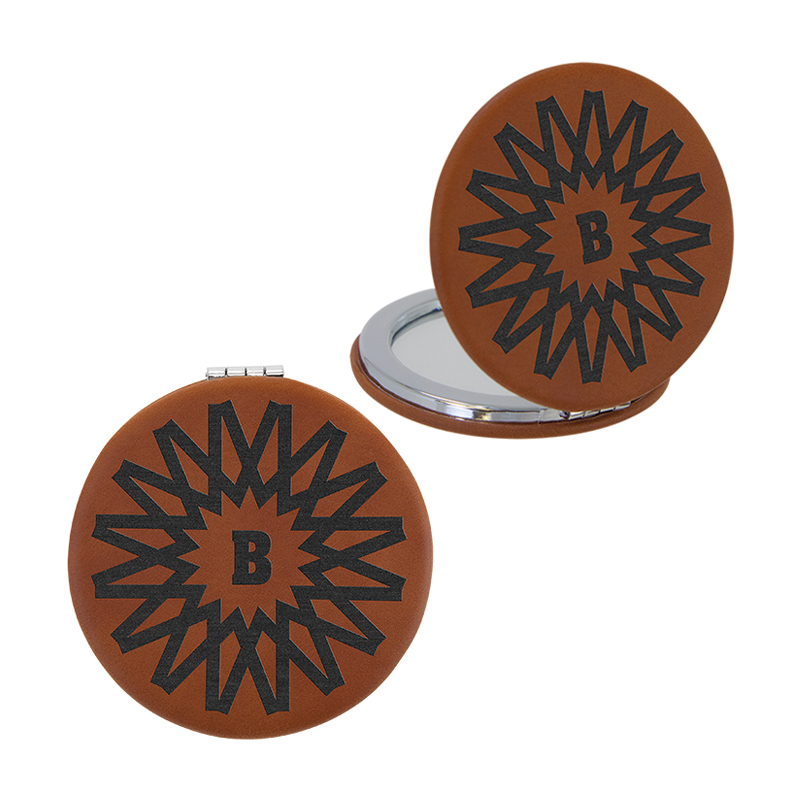 laserable leatherette Compact Mirror laserable leatherette Compact Mirror